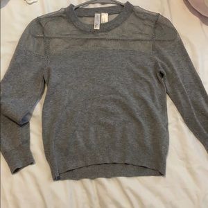 Grey crop top with transparent top